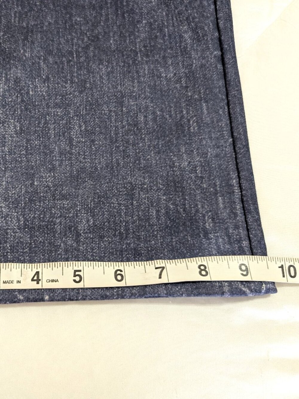 Mila Rosabella Dark Blue Wide Leg Knit Denim-Effect Pants Large Sweatpant Jeans - Picture 14 of 14